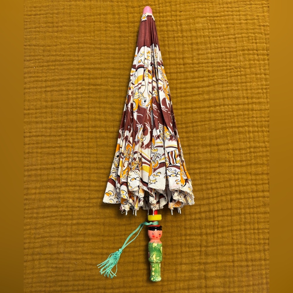 Vintage‎ Children’s Chinese Ornate Sun Umbrella Duck Print